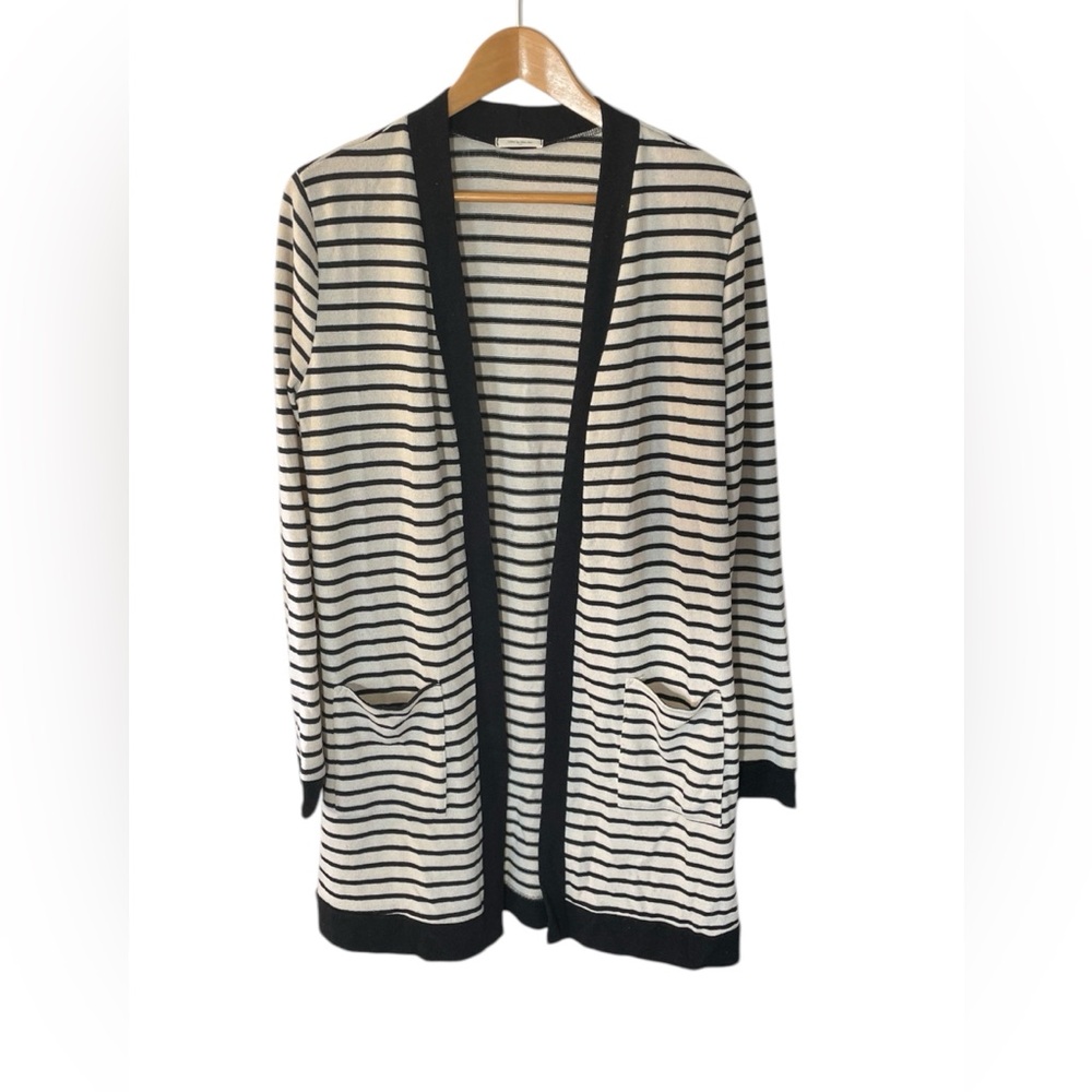 Y7- black stripes cardigan 12pm by Mon Ami Large L